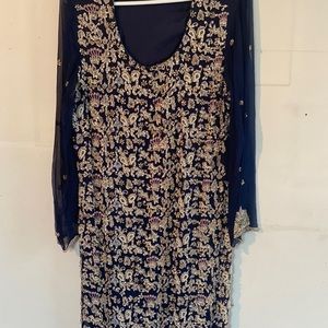 Navy Blue Indian/Pakistani Shirt